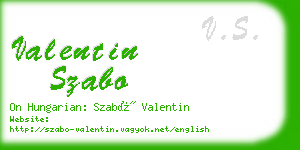 valentin szabo business card